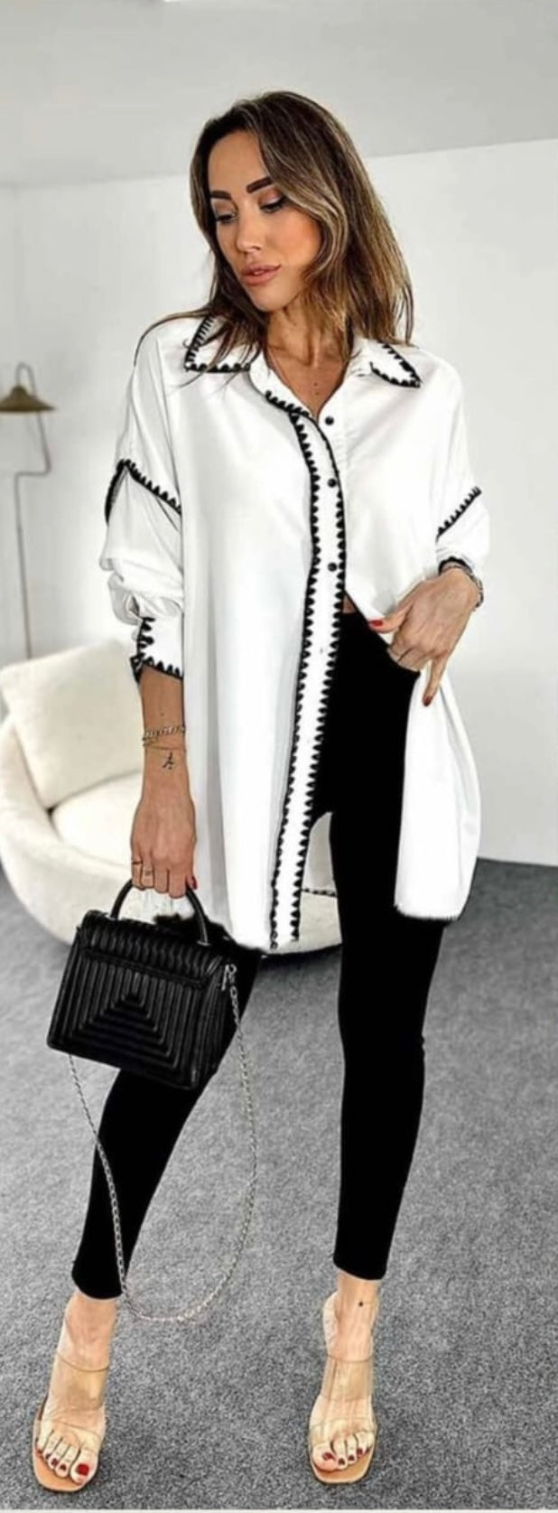 Maxi Camicia Black&White