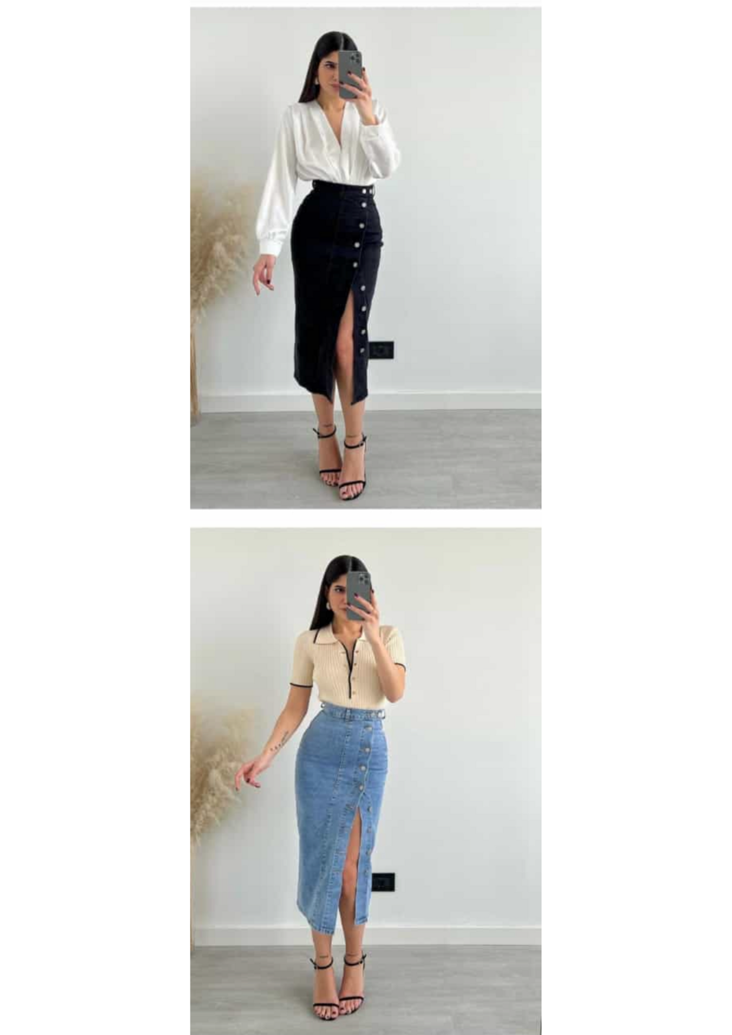 Gonna midi Denim