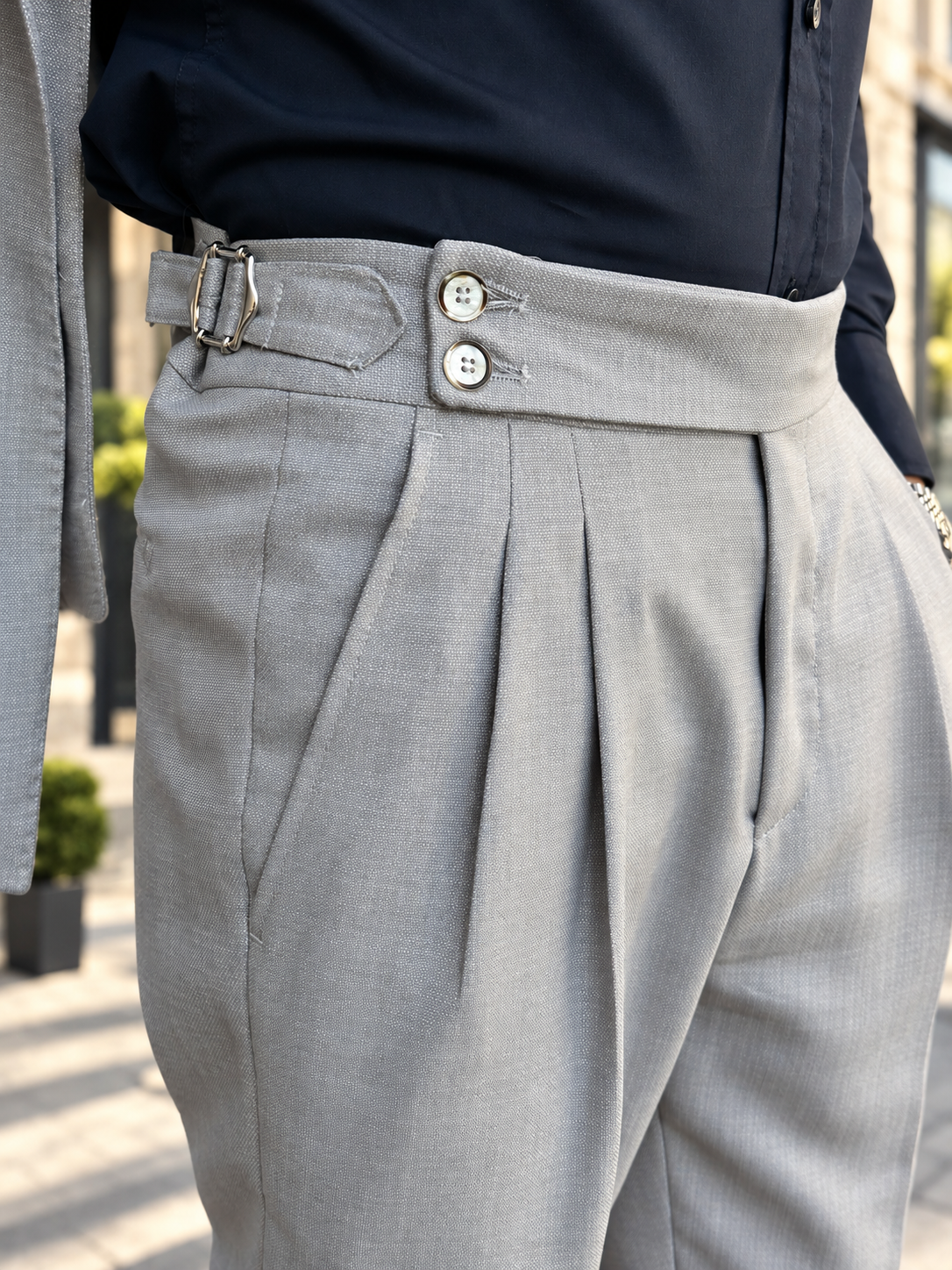 Milano Pearl – Completo uomo doppiopetto grigio perla