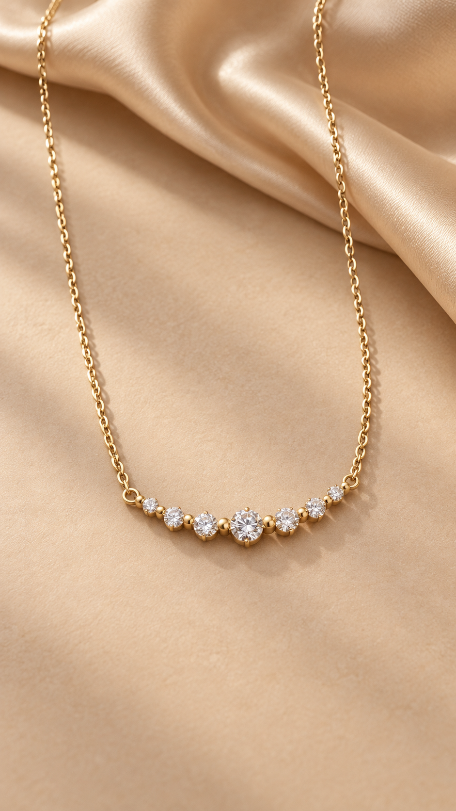 Collana Éclat – Acciaio Inossidabile con Pietre Luminose