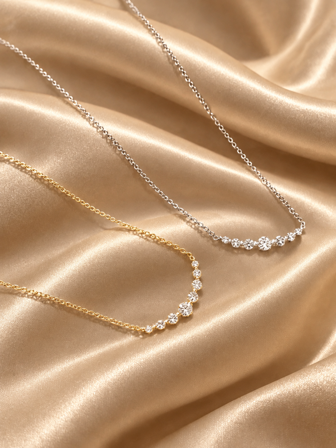 Collana Éclat – Acciaio Inossidabile con Pietre Luminose