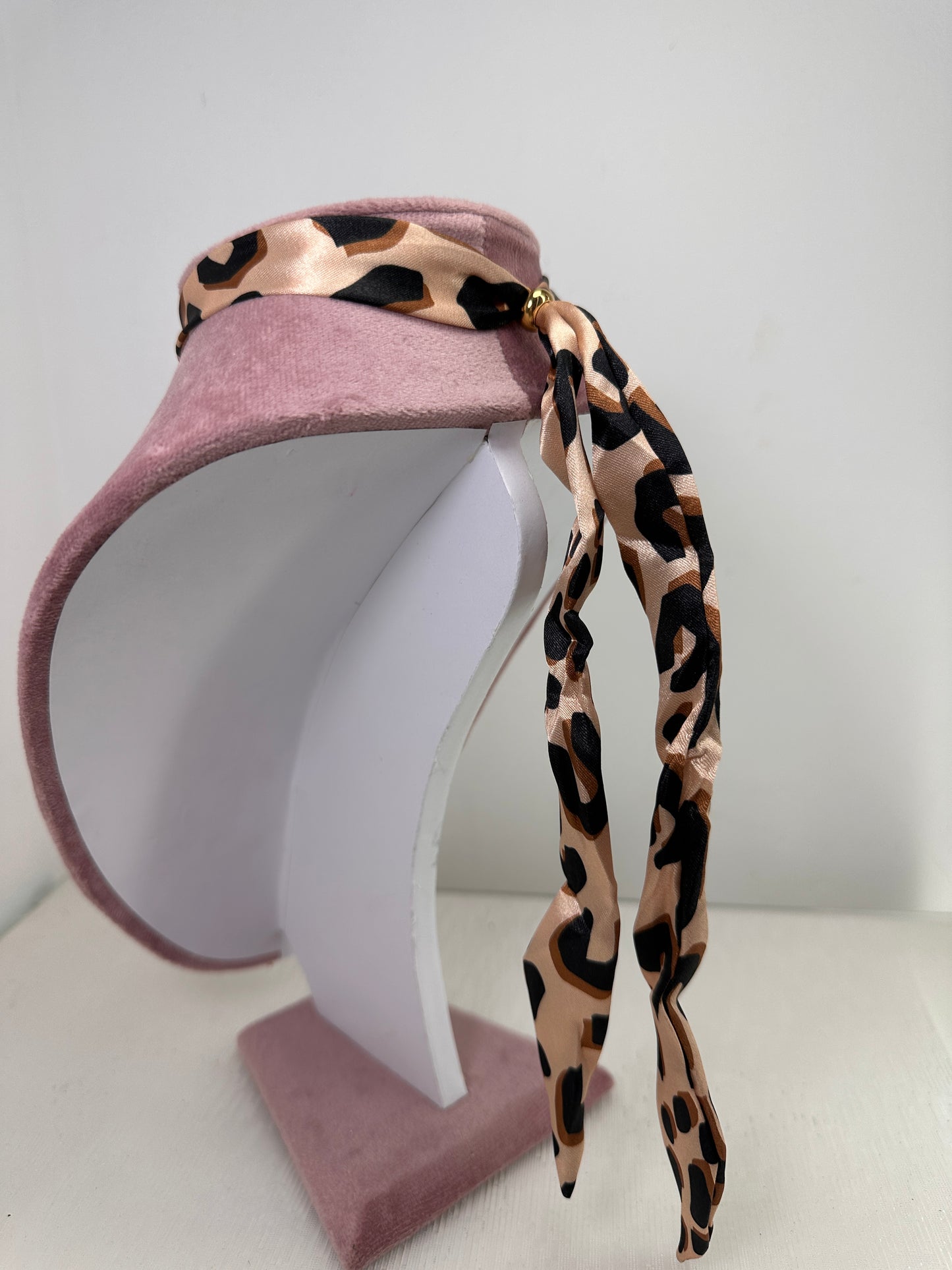 Collana cuore con foulard leopardato